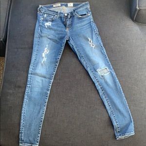 AG Distressed Super Skinny Ankle